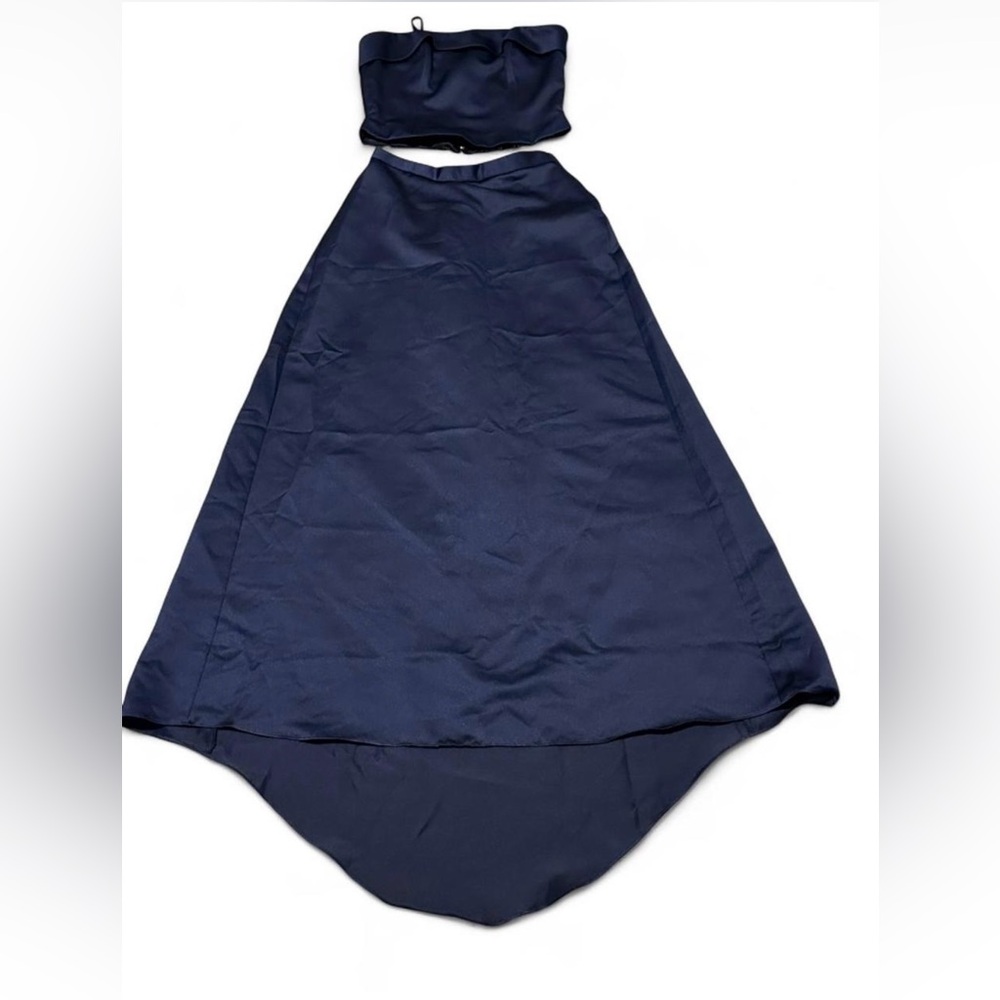 Vintage 80s Roberta Navy Two-Piece Set. No Size. Looks XS-S. See Measurements.
